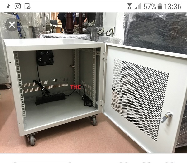 Tủ Rack 12U-D600 màu ghi xám